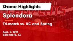 Splendora  vs Tri-match vs. KC and Spring Game Highlights - Aug. 8, 2023