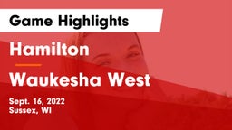 Hamilton  vs Waukesha West  Game Highlights - Sept. 16, 2022