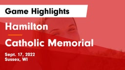 Hamilton  vs Catholic Memorial Game Highlights - Sept. 17, 2022