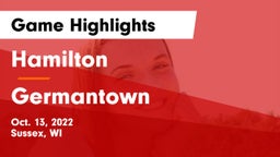 Hamilton  vs Germantown  Game Highlights - Oct. 13, 2022