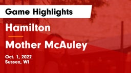 Hamilton  vs Mother McAuley  Game Highlights - Oct. 1, 2022