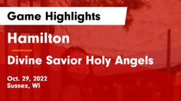 Hamilton  vs Divine Savior Holy Angels Game Highlights - Oct. 29, 2022