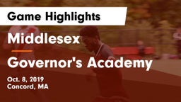 Middlesex  vs Governor's Academy  Game Highlights - Oct. 8, 2019