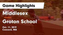 Middlesex  vs Groton School  Game Highlights - Oct. 11, 2019