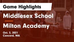 Middlesex School vs Milton Academy Game Highlights - Oct. 2, 2021