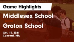 Middlesex School vs Groton School  Game Highlights - Oct. 15, 2021