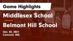 Middlesex School vs Belmont Hill School Game Highlights - Oct. 20, 2021
