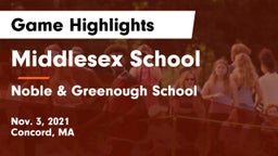 Middlesex School vs Noble & Greenough School Game Highlights - Nov. 3, 2021
