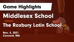 Middlesex School vs The Roxbury Latin School Game Highlights - Nov. 5, 2021