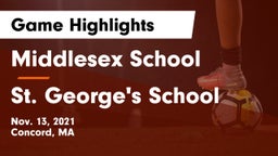 Middlesex School vs St. George's School Game Highlights - Nov. 13, 2021