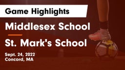Middlesex School vs St. Mark's School Game Highlights - Sept. 24, 2022