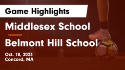 Middlesex School vs Belmont Hill School Game Highlights - Oct. 18, 2023