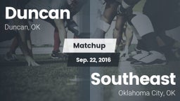 Matchup: Duncan  vs. Southeast  2016
