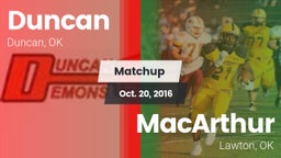 Matchup: Duncan  vs. MacArthur  2016