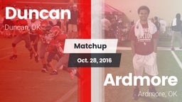 Matchup: Duncan  vs. Ardmore  2016