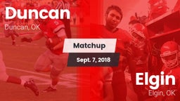 Matchup: Duncan  vs. Elgin  2018