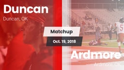 Matchup: Duncan  vs. Ardmore  2018