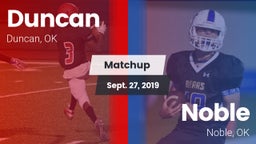 Matchup: Duncan  vs. Noble  2019