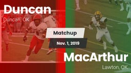 Matchup: Duncan  vs. MacArthur  2019