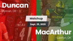 Matchup: Duncan  vs. MacArthur  2020