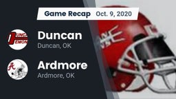 Recap: Duncan  vs. Ardmore  2020