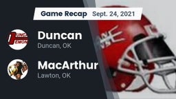 Recap: Duncan  vs. MacArthur  2021