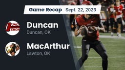 Recap: Duncan  vs. MacArthur  2023