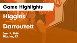 Higgins  vs Darrouzett Game Highlights - Jan. 9, 2018