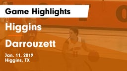 Higgins  vs Darrouzett Game Highlights - Jan. 11, 2019
