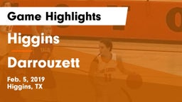 Higgins  vs Darrouzett Game Highlights - Feb. 5, 2019