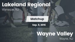Matchup: Lakeland Regional vs. Wayne Valley  2016