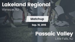 Matchup: Lakeland Regional vs. Passaic Valley  2016