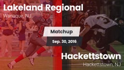 Matchup: Lakeland Regional vs. Hackettstown  2016