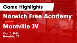 Norwich Free Academy vs Montville JV Game Highlights - Oct. 7, 2019