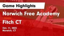 Norwich Free Academy vs Fitch  CT Game Highlights - Oct. 11, 2023