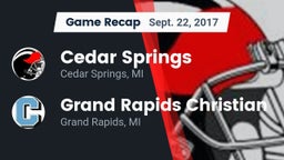 Recap: Cedar Springs  vs. Grand Rapids Christian  2017