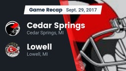 Recap: Cedar Springs  vs. Lowell  2017