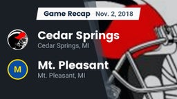 Recap: Cedar Springs  vs. Mt. Pleasant  2018