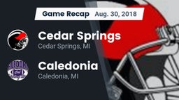 Recap: Cedar Springs  vs. Caledonia  2018
