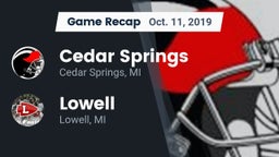 Recap: Cedar Springs  vs. Lowell  2019
