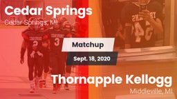 Matchup: Cedar Springs High vs. Thornapple Kellogg  2020