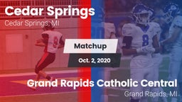 Matchup: Cedar Springs High vs. Grand Rapids Catholic Central  2020