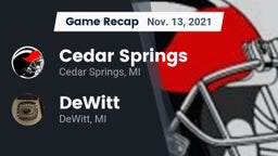 Recap: Cedar Springs  vs. DeWitt  2021