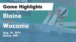 Blaine  vs Waconia  Game Highlights - Aug. 24, 2019