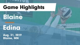 Blaine  vs Edina  Game Highlights - Aug. 31, 2019