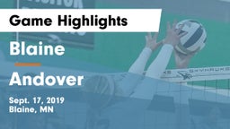 Blaine  vs Andover  Game Highlights - Sept. 17, 2019