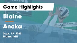 Blaine  vs Anoka  Game Highlights - Sept. 19, 2019
