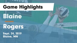 Blaine  vs Rogers  Game Highlights - Sept. 24, 2019