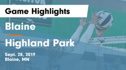 Blaine  vs Highland Park  Game Highlights - Sept. 28, 2019