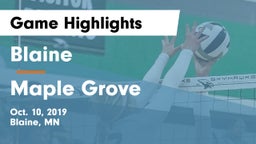 Blaine  vs Maple Grove  Game Highlights - Oct. 10, 2019